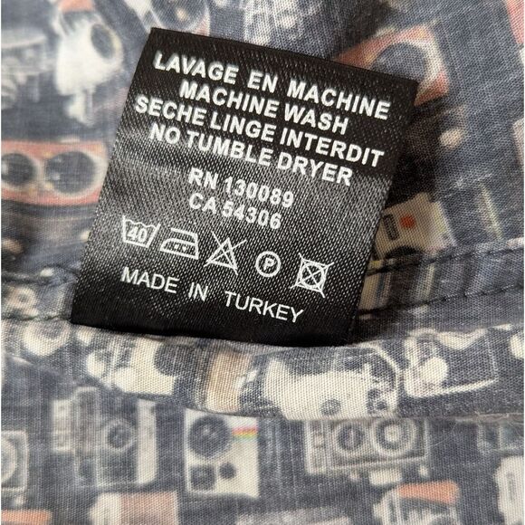 Jared Lang Camera Print Eclectic Streetwear Preppy Academia Top XXL - Picture 11 of 11